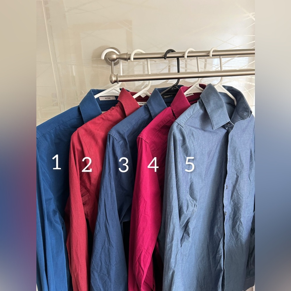 Lot of 1MX Express Extra Slim Fit, Fitted, Modern Fit Dress Shirts Button Upđź‘• - Picture 1 of 6